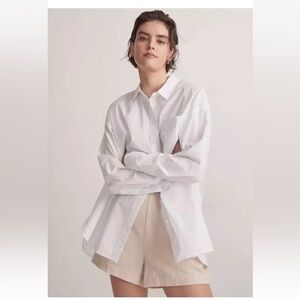 Madewell The Signature Poplin Oversized Shirt Size S